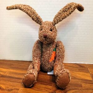 Gund "Carrot Top" Floppy Brown Rabbit Plush Easter Bunny #36007 9"